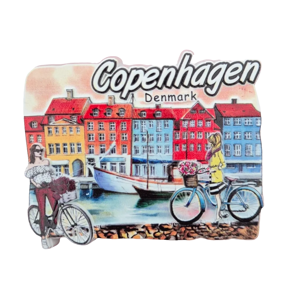 Copenhagen Bike Souvenir Fridge Magnet by SOUVENIRS SHOP