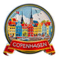 Colorful Copenhagen fridge magnet featuring iconic cityscape with vibrant buildings and towers
