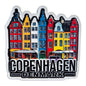 Colorful Copenhagen fridge magnets showcasing iconic buildings in Denmark