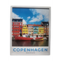 Copenhagen Nyhavn fridge magnet featuring colorful buildings and boats from the iconic waterfront