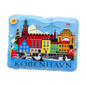 Copenhagen souvenir magnet featuring colorful buildings and iconic landmarks from Copenhagen