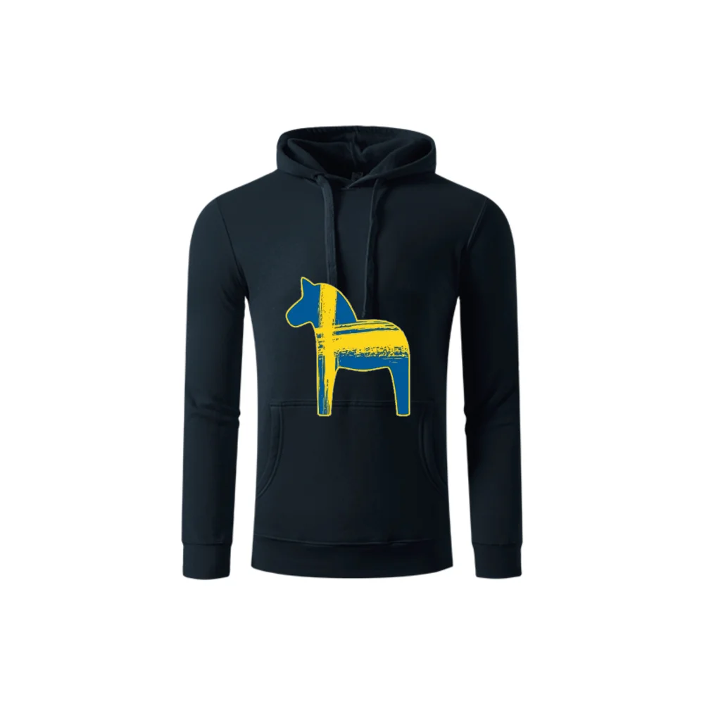 Dalahäst svenska flaga - hoodies