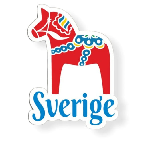 Kllistermärken Dalahäst Sverige - 5.cm