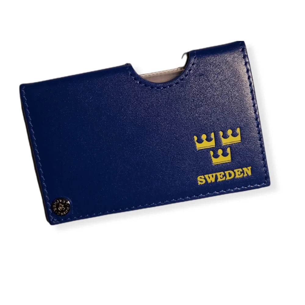 Rea!!Korthållare Sweden Tre Kronor Blå