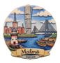 Malmö skyline fridge magnet