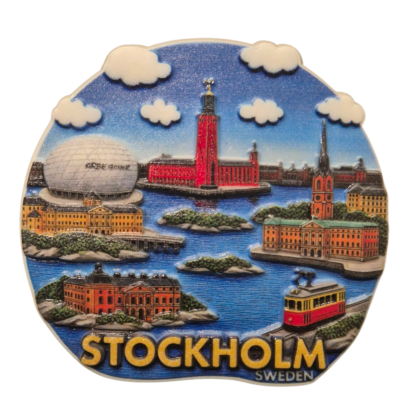 Stockholm skyline fridge magnet