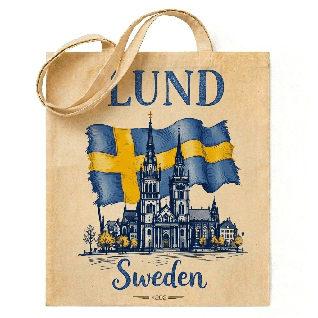 Tyväska med Stockholmstryck