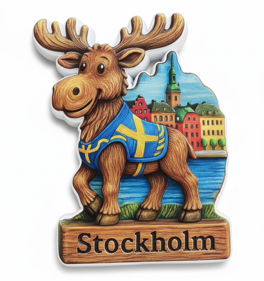 Stockholm panorama fridge magnet