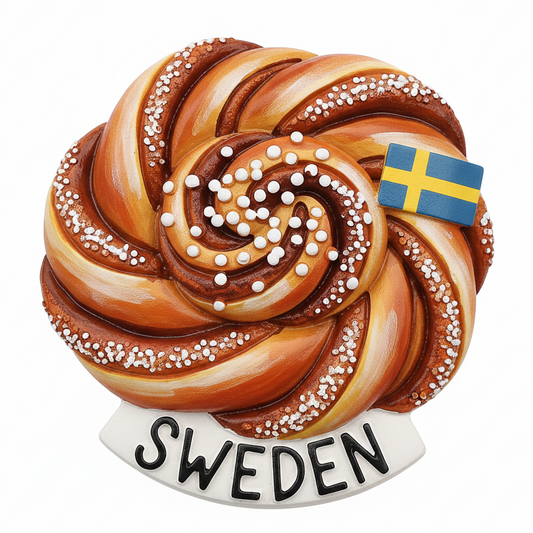Kanelbulle Sweden fridge magnet