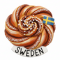 Kanelbulle Sweden fridge magnet