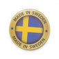 Kylskåpsmagnet guldcirkel "Made in Sweden"