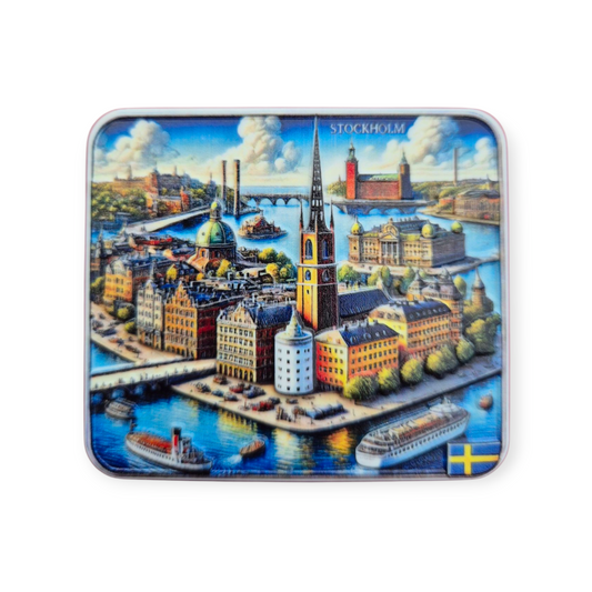 Stockholm panorama fridge magnet