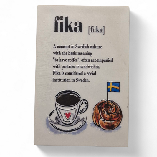 Fika fridge magnet