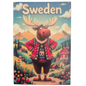 Sweden moose fridge magnet