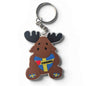 Moose med hjärta nyckelring