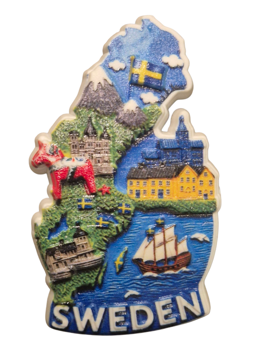 Sweden karta 3d fridge magnet