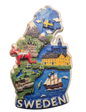 Sweden karta 3d fridge magnet