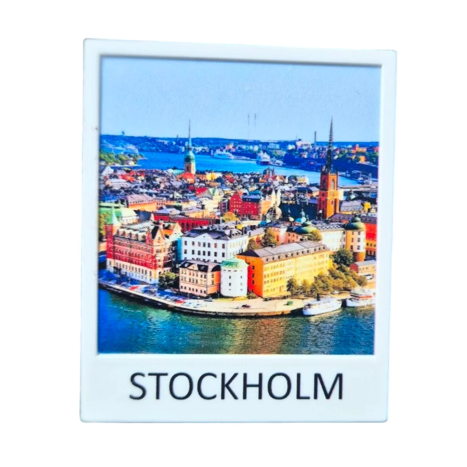 Stockholm polaroid fridge magnet