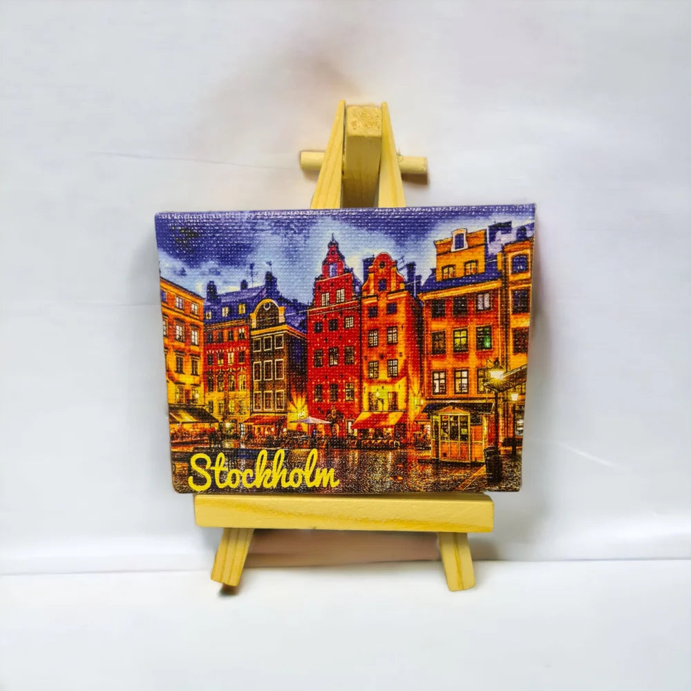 Stockholm souvenirs canvas