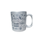 Sweden kaffemugg silver