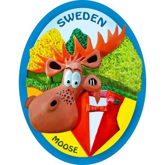Sweden moose fridge magnet - fridge magnet