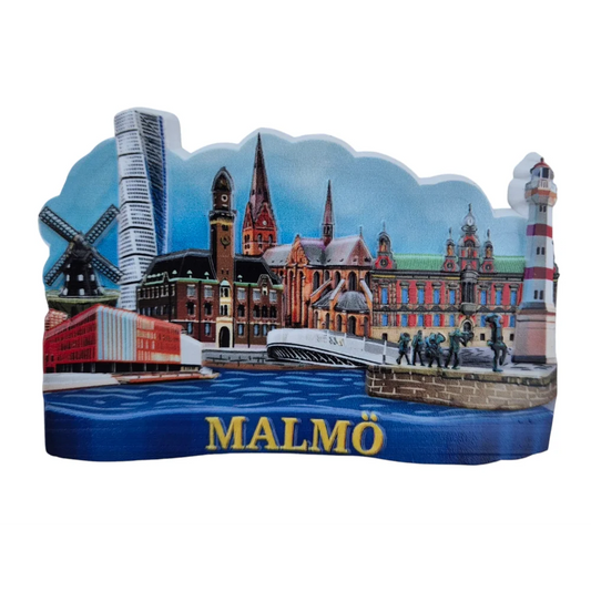 Colorful Swedish city magnet Malmö featuring iconic buildings and waterfront scenery