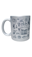 Sweden kaffemugg silver