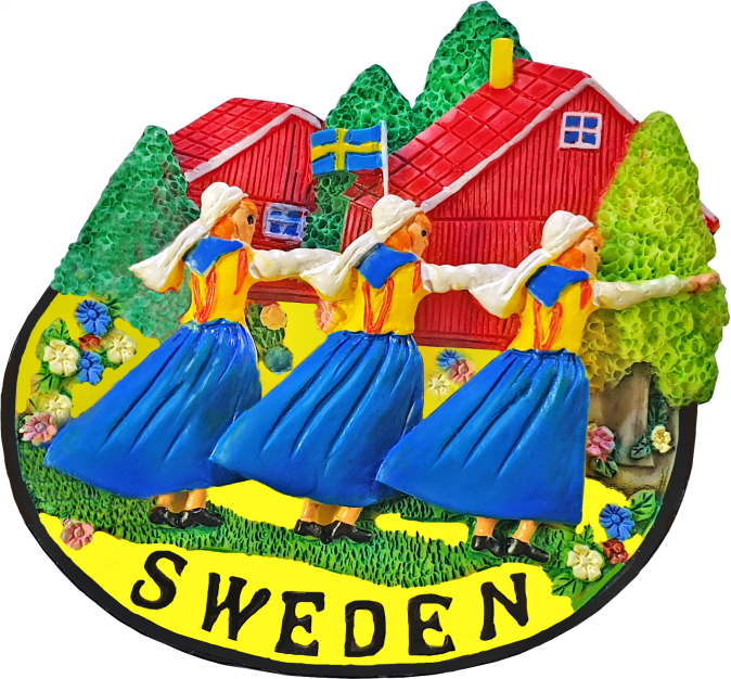 Sweden motiv fridge magnet