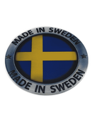 Made in Sweden silver cirkle fridge magnet